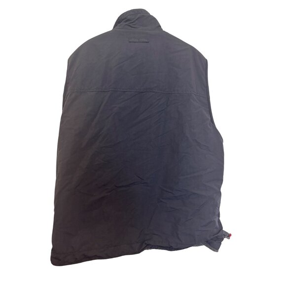 Vintage Abercrombie Mens Fleece Vest L Gray Black Nylon Polyester Made In Korea - Picture 6 of 8